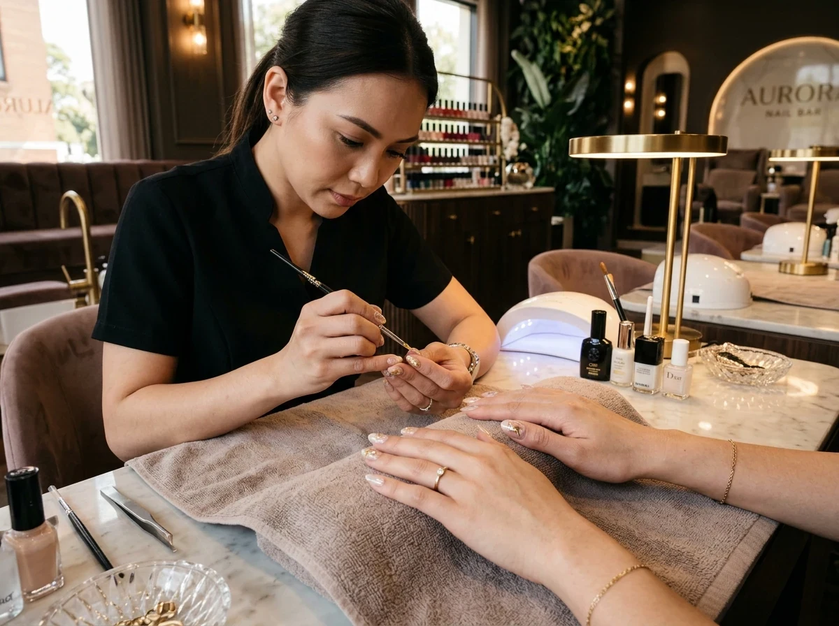 Manicure y diseño de uñas en Golden Boys Beauty Salon, Mazatlán